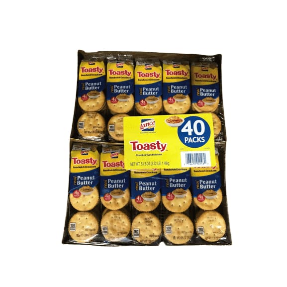 Lance Fresh Toasty Peanut Butter Crackers (40 packs) - ShelHealth.Com