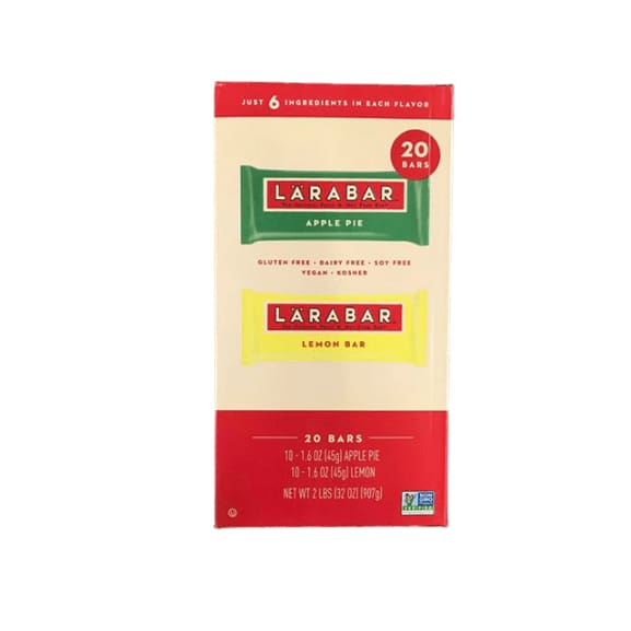 LaraBar Gluten Free Bars, Variety Pack, 20 Count - ShelHealth.Com