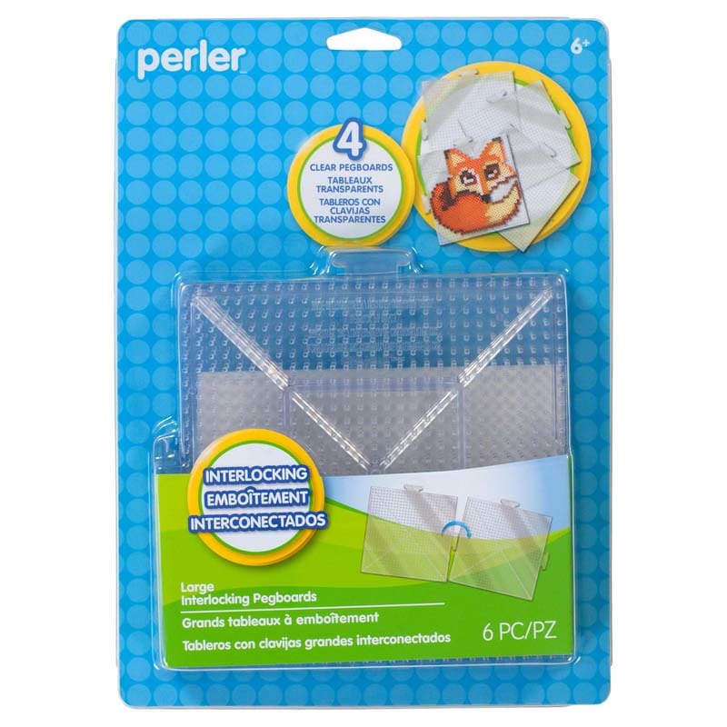 Large Clear Pegboards Pack Of 4 (Pack of 3) - Art & Craft Kits - Perler