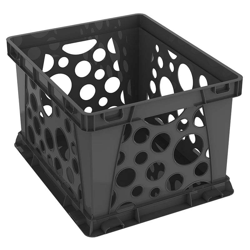 Large File Crate Black (Pack of 2) - Storage Containers - Storex Industries