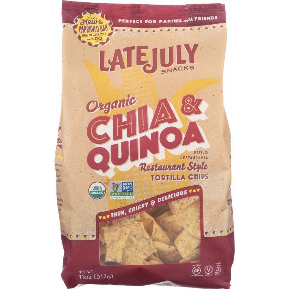 Late July Snacks Late July Organic Chia And Quinoa Restaurant Style Tortilla Chips, 11 oz
