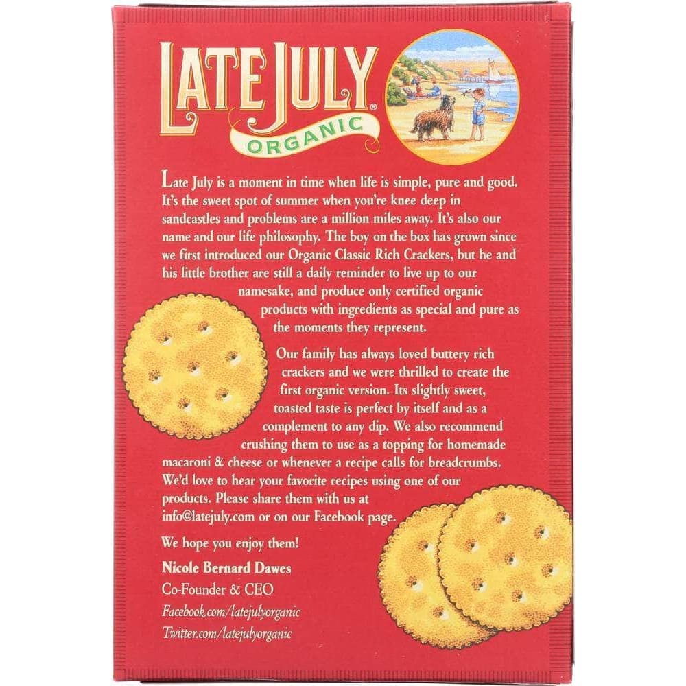 Late July Snacks Late July Organic Crackers Classic Rich, 6 oz