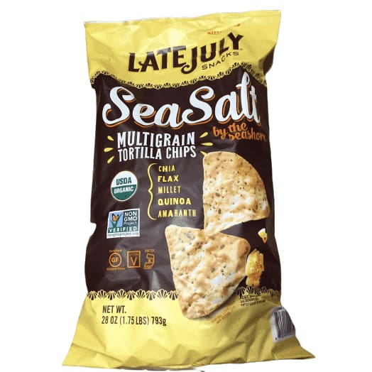 Late July Organic Multigrain Sea Salt Tortilla Chips 28oz Bag - ShelHealth.Com