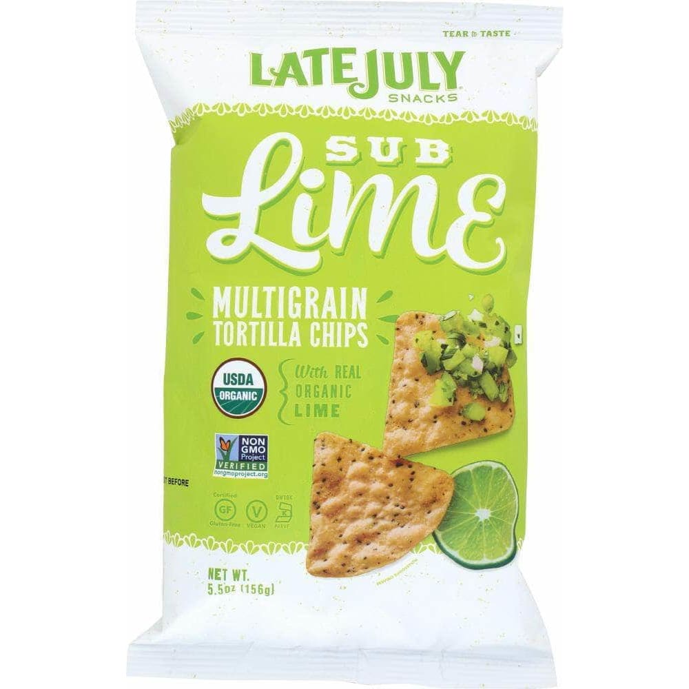 Late July Snacks Late July Organic Multigrain Snack Chips Gluten Free SubLime, 5.5 oz