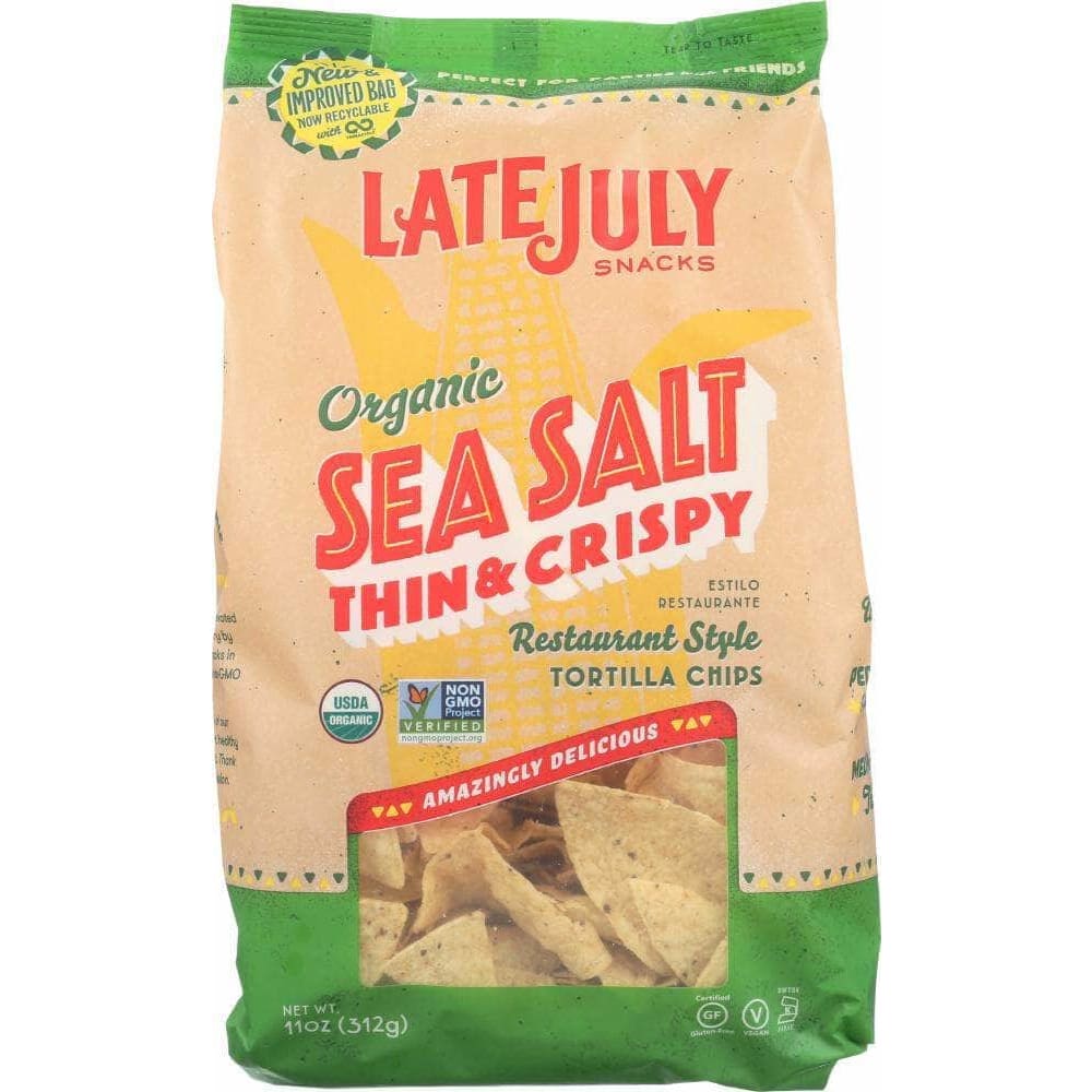 Late July Snacks Late July Organic Sea Salt Restaurant Style Tortilla Chips, 11 oz