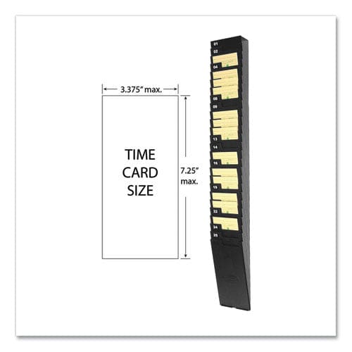 Lathem Time Time Card Rack For 7 Cards 25 Pockets Abs Plastic Black - Office - Lathem® Time
