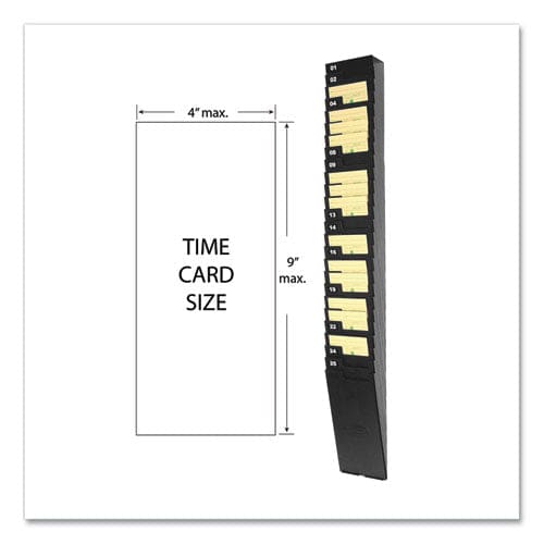 Lathem Time Time Card Rack For 9 Cards 25 Pockets Abs Plastic Black - Office - Lathem® Time