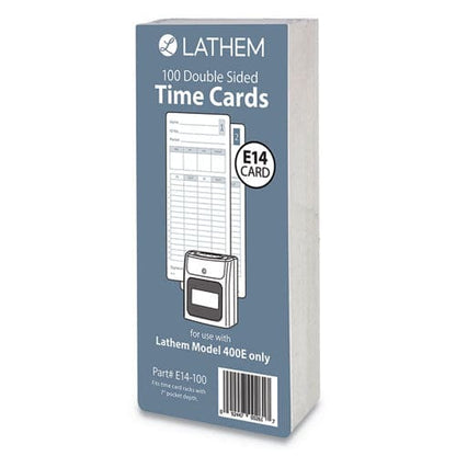 Lathem Time Time Clock Cards For Lathem Time 400e Two Sides 3 X 7 100/pack - Office - Lathem® Time