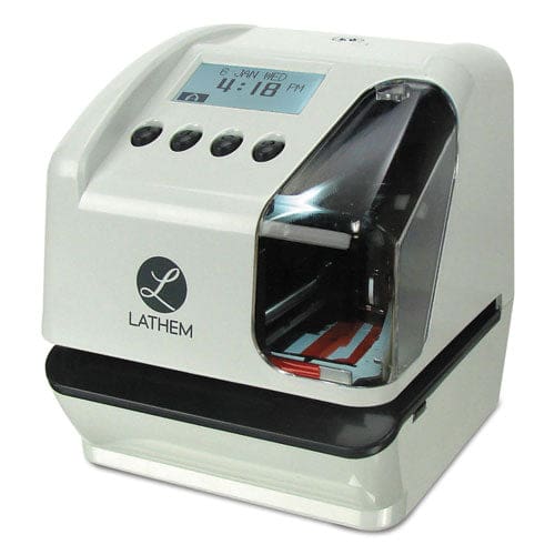 Lathem Time Lt5000 Electronic Time And Date Stamp Digital Display Cool Gray - Office - Lathem® Time