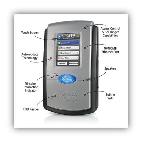 Lathem Time Pc700 Online Wifi Touchscreen Time And Attendance System Lcd Display Gray - Office - Lathem® Time