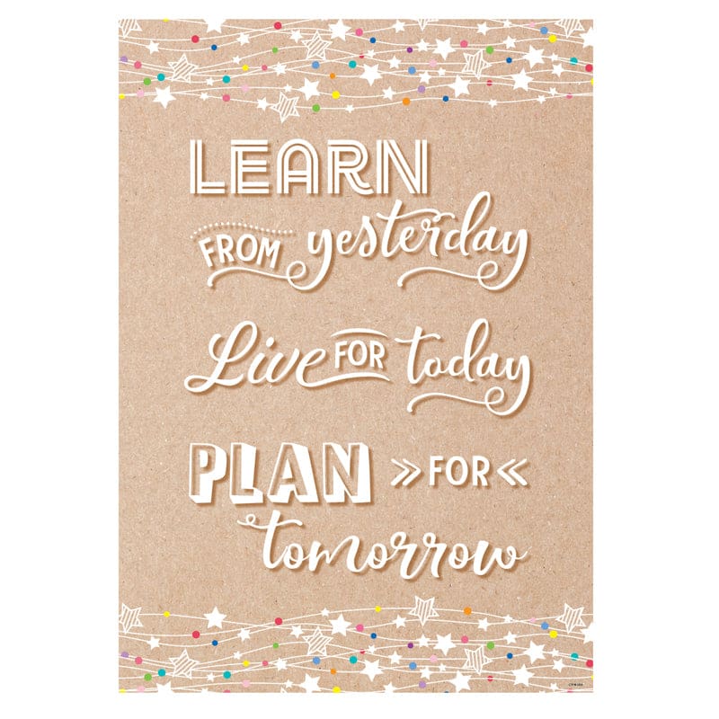 Learn Live Plan Inspire U Poster (Pack of 12) - Motivational - Creative Teaching Press