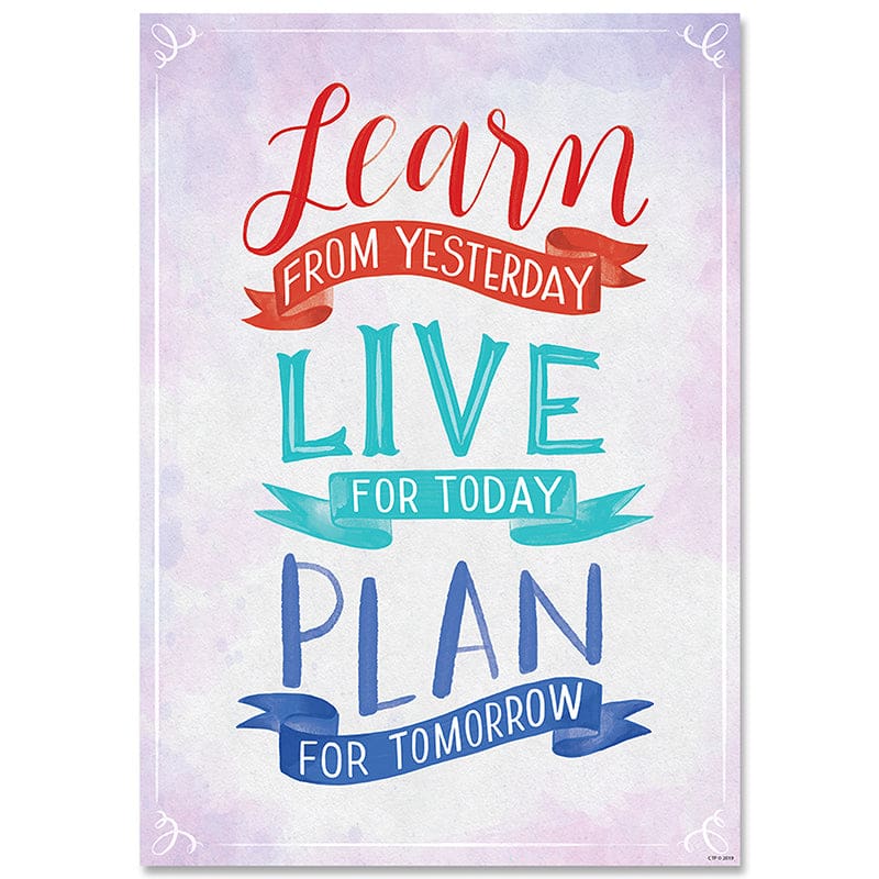 Learn Live Plan Inspire U Poster (Pack of 12) - Motivational - Creative Teaching Press