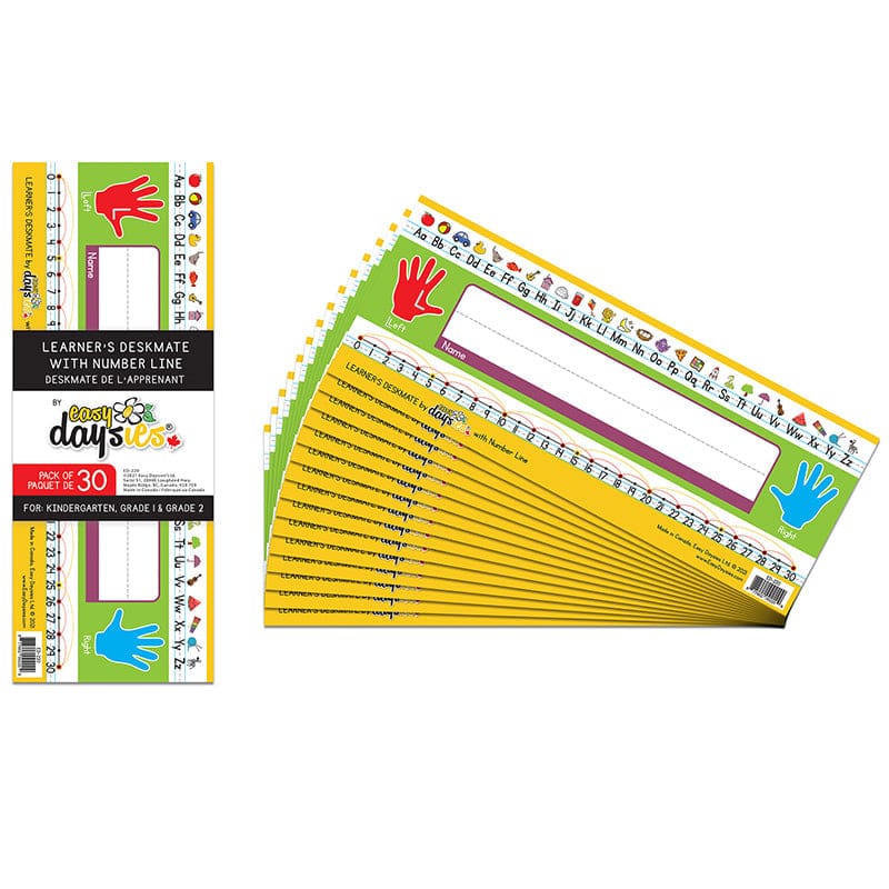 Learners Deskmate With Numberline (Pack of 2) - Name Plates - Easy Daysies Ltd.