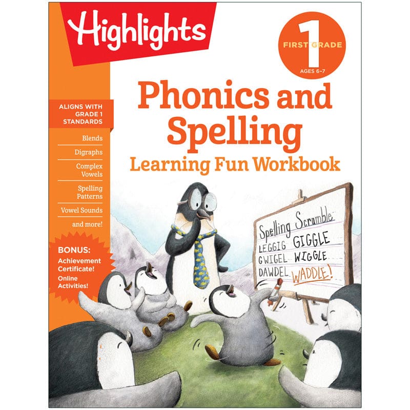 Learning Fun Workbooks Phonics & Spelling Highlights (Pack of 10) - Phonics - Highlights For Children