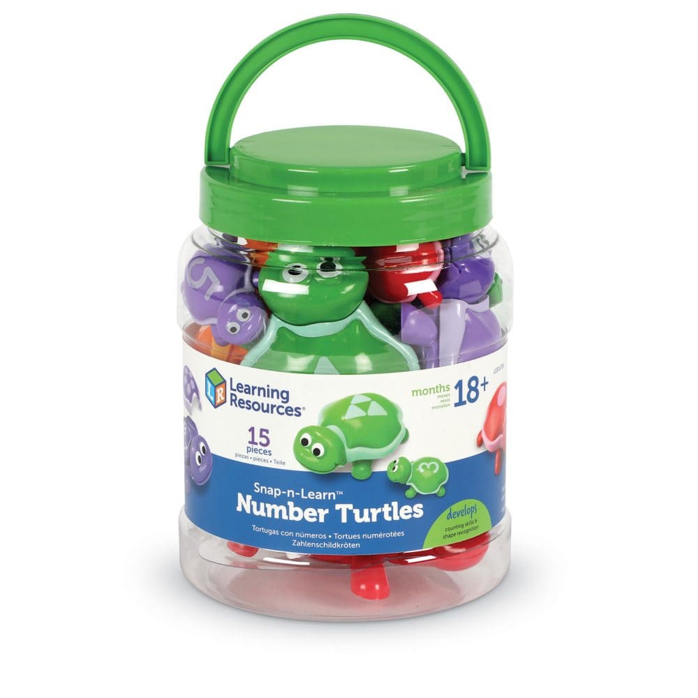 Learning Resources Snap-N-Number Turtles -15 pieces 18+ months Toddler Learning Toys - Learning & Educational Toys - Learning
