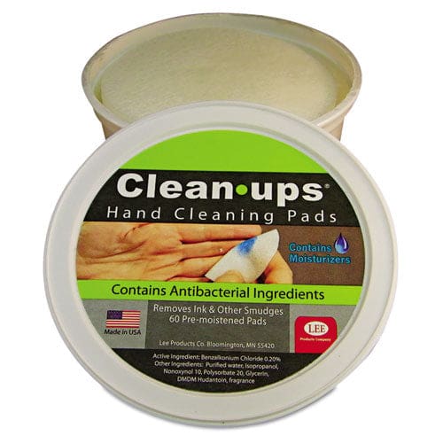 LEE Clean-ups Hand Cleaning Pads Cloth 3 Dia Mild Floral Scent 60/tub - School Supplies - LEE