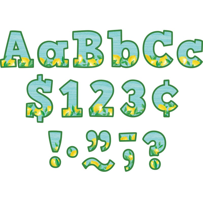 Lemon Zest Bold Block 4In Letters Combo Pack (Pack of 6) - Letters - Teacher Created Resources