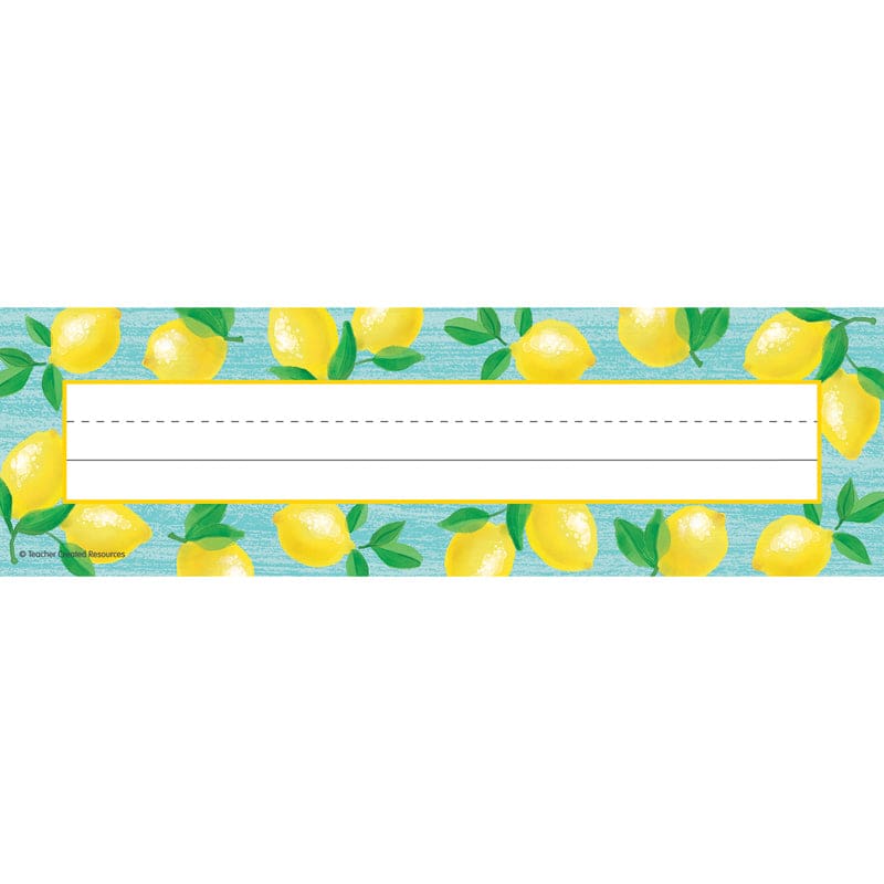 Lemon Zest Flat Name Plates (Pack of 10) - Name Plates - Teacher Created Resources