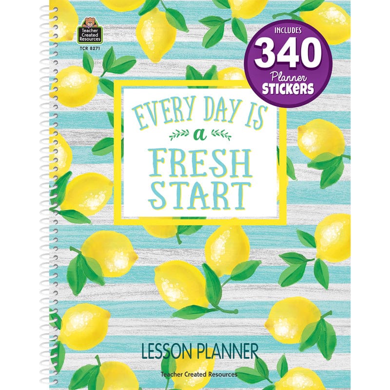 Lemon Zest Lesson Planner (Pack of 2) - Plan & Record Books - Teacher Created Resources