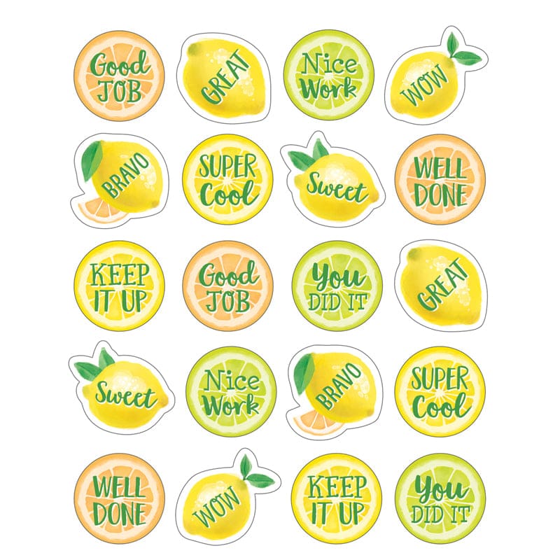 Lemon Zest Stickers (Pack of 12) - Stickers - Teacher Created Resources