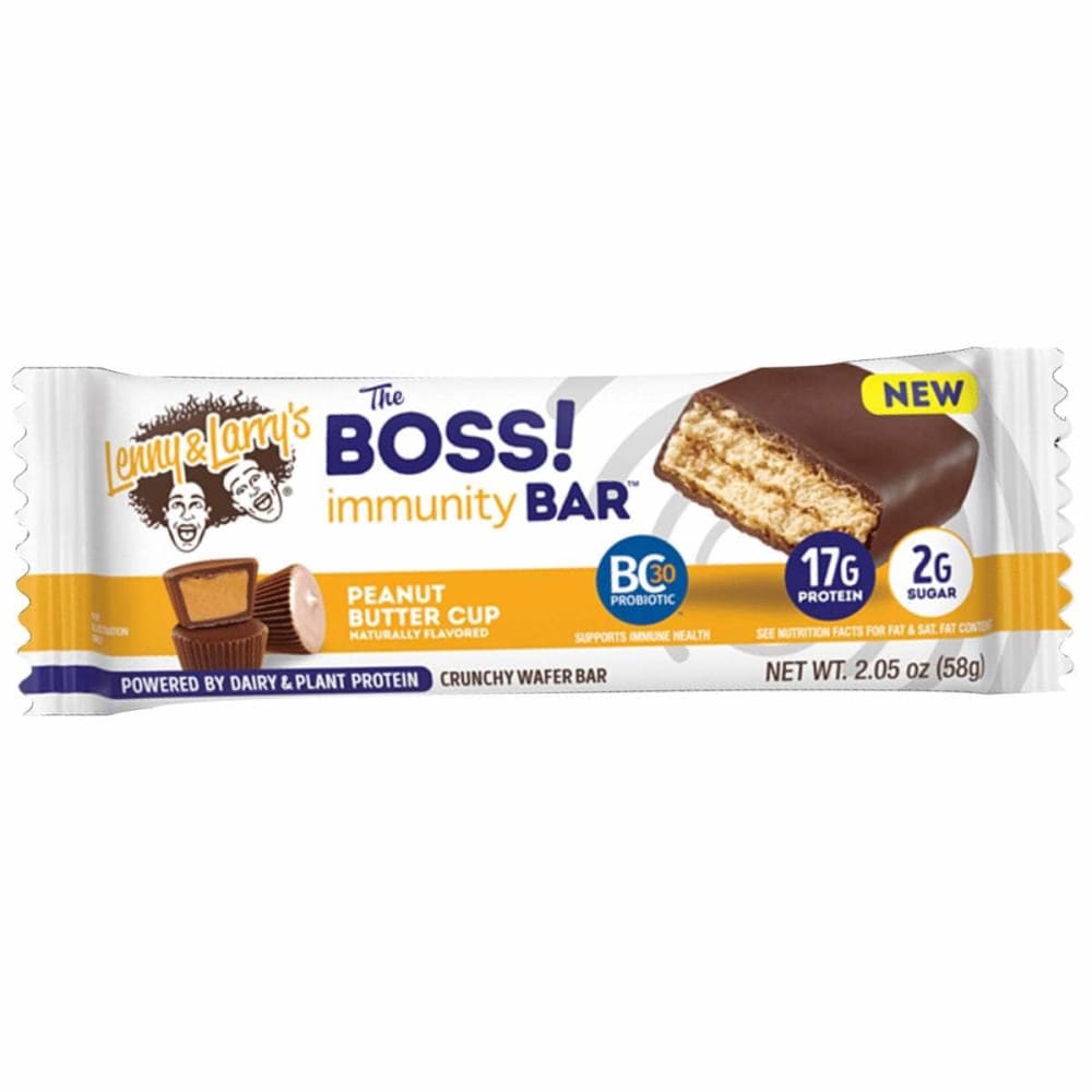 LENNY & LARRYS Grocery > Snacks LENNY & LARRYS: The Boss Immunity Bar Peanut Butter Cup, 2.05 oz