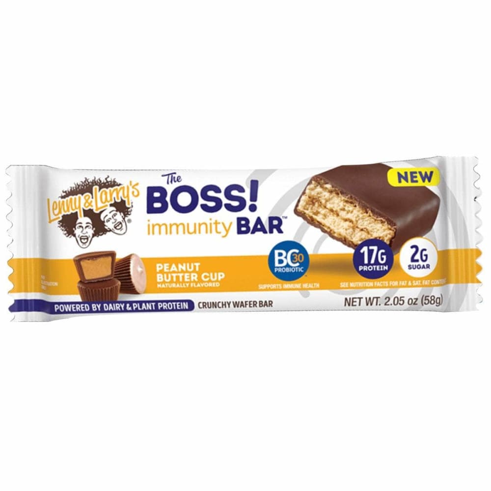 LENNY & LARRYS Grocery > Snacks LENNY & LARRYS: The Boss Immunity Bar Peanut Butter Cup, 2.05 oz