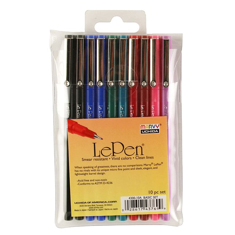 Lepen Basic 10 Colors (Pack of 2) - Pens - Uchida Of America Corp