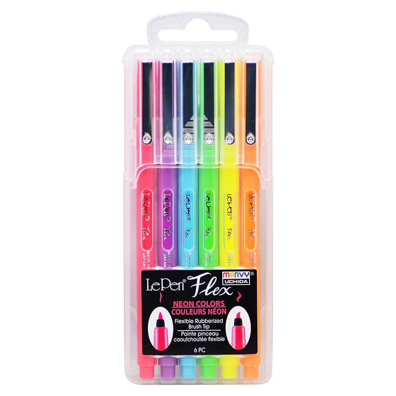 Lepen Flex Neon 6 Colors (Pack of 3) - Pens - Uchida Of America Corp