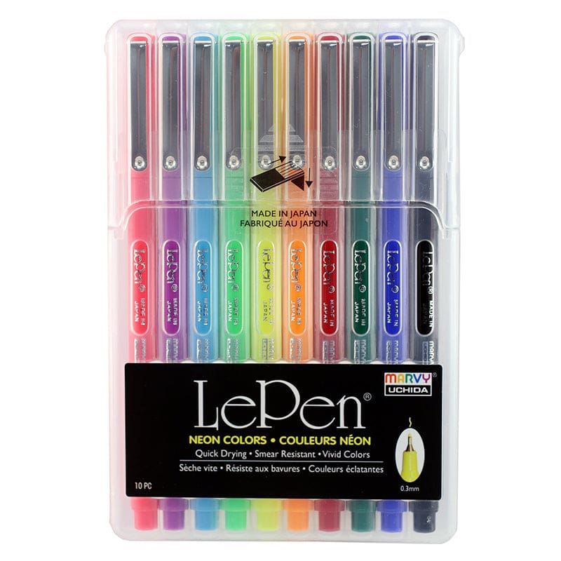 Lepen Neon 10 Colors (Pack of 2) - Pens - Uchida Of America Corp