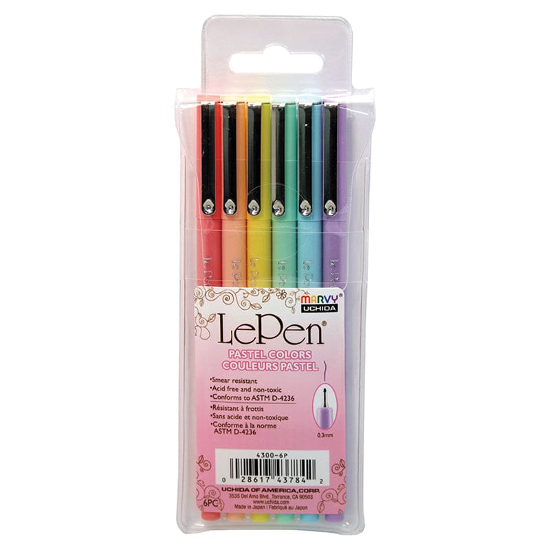 Lepen Pastel 6 Colors (Pack of 6) - Pens - Uchida Of America Corp