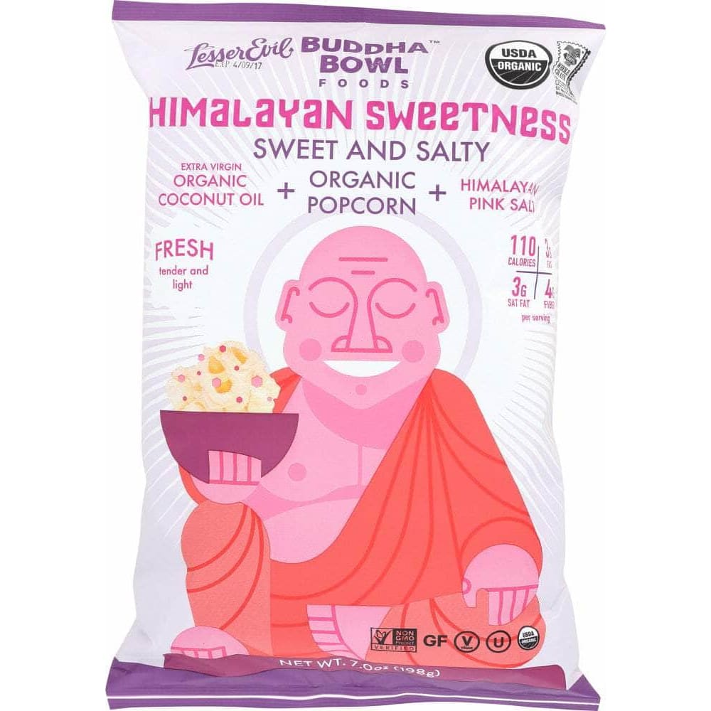 LESSEREVIL Lesser Evil Organic Popcorn Himalayan Sweetness Sweet And Salty, 7 Oz
