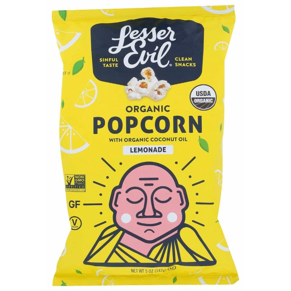 Lesser Evil Popcorn Rte Lemonade, 5 Oz (Case of 4) | ShelHealth