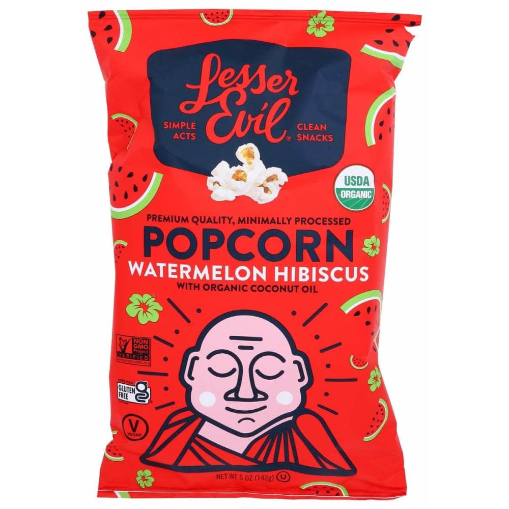 LESSER EVIL Lesser Evil Popcorn Rte Watermelon, 5 Oz