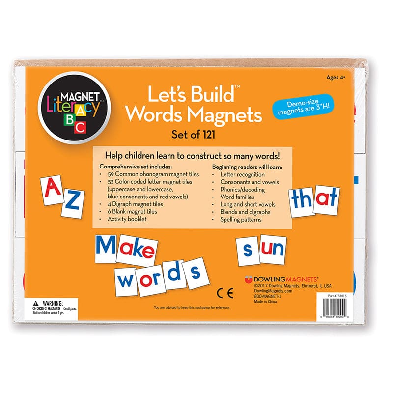 Lets Build Words Magnets 121/St - Word Skills - Dowling Magnets