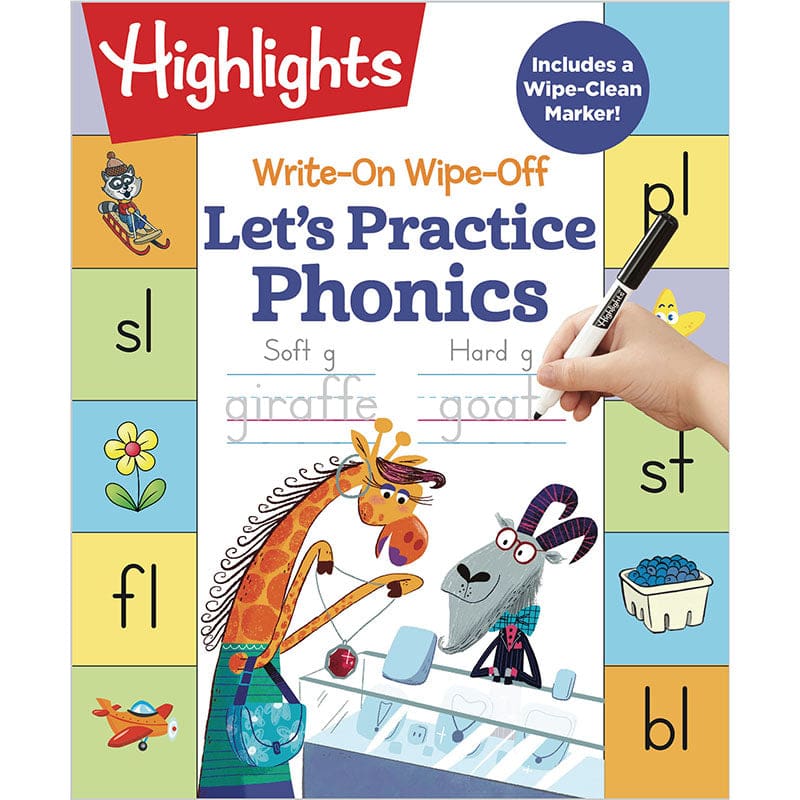 Lets Practice Phonics Activity Book (Pack of 6) - Handwriting Skills - Highlights For Children