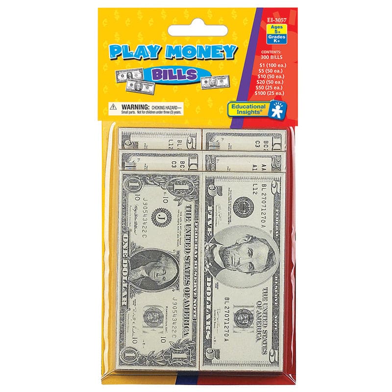 Lets Pretend Play Money - Bills (Pack of 3) - Shopping - Learning Resources