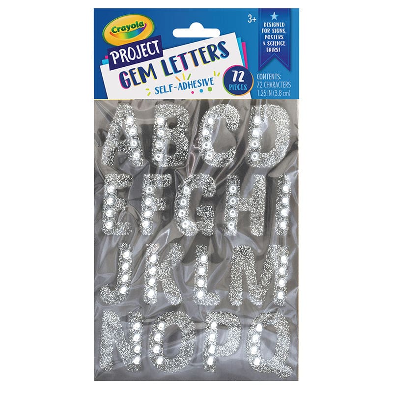 Letter Stickers with Gems Silver 72Ct 1.25In (Pack of 8) - Stickers - Dixon Ticonderoga Co - Pacon