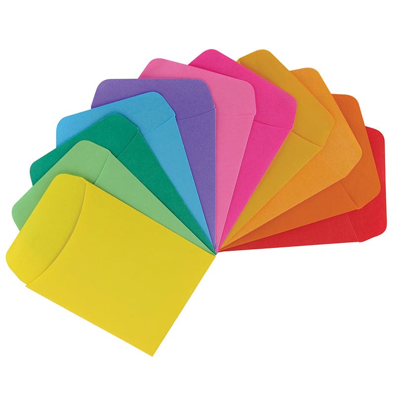 Library Pockets 300Ct Asst Colors Non-Adhesive - Library Cards - Hygloss Products Inc.