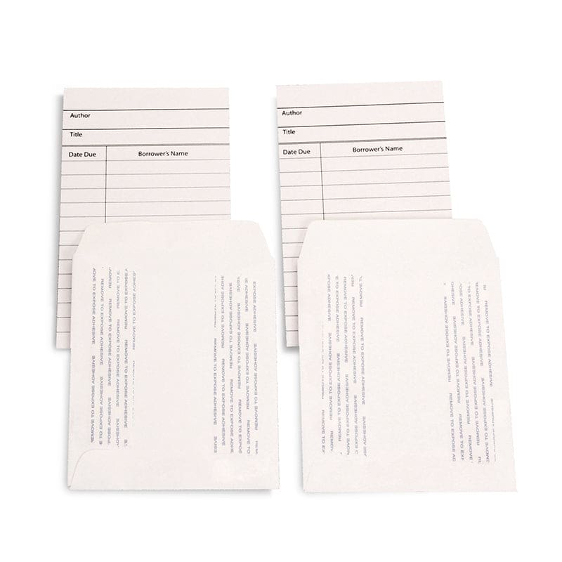 Libry Crds Pockets Self Adhsve 30Pk White (Pack of 3) - Library Cards - Hygloss Products Inc.