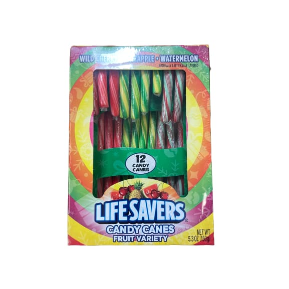 LIFE SAVERS Fruit Variety Candy Canes 12 Count Cradle - LIFE SAVERS