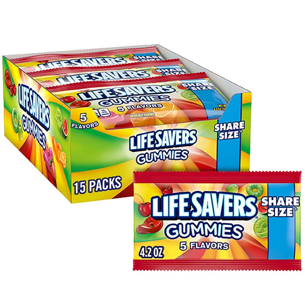 Life Savers Original 5 Flavors Gummy Candy Bulk Pack (4.2 oz. 15 ct.) - Bulk Pantry - Life