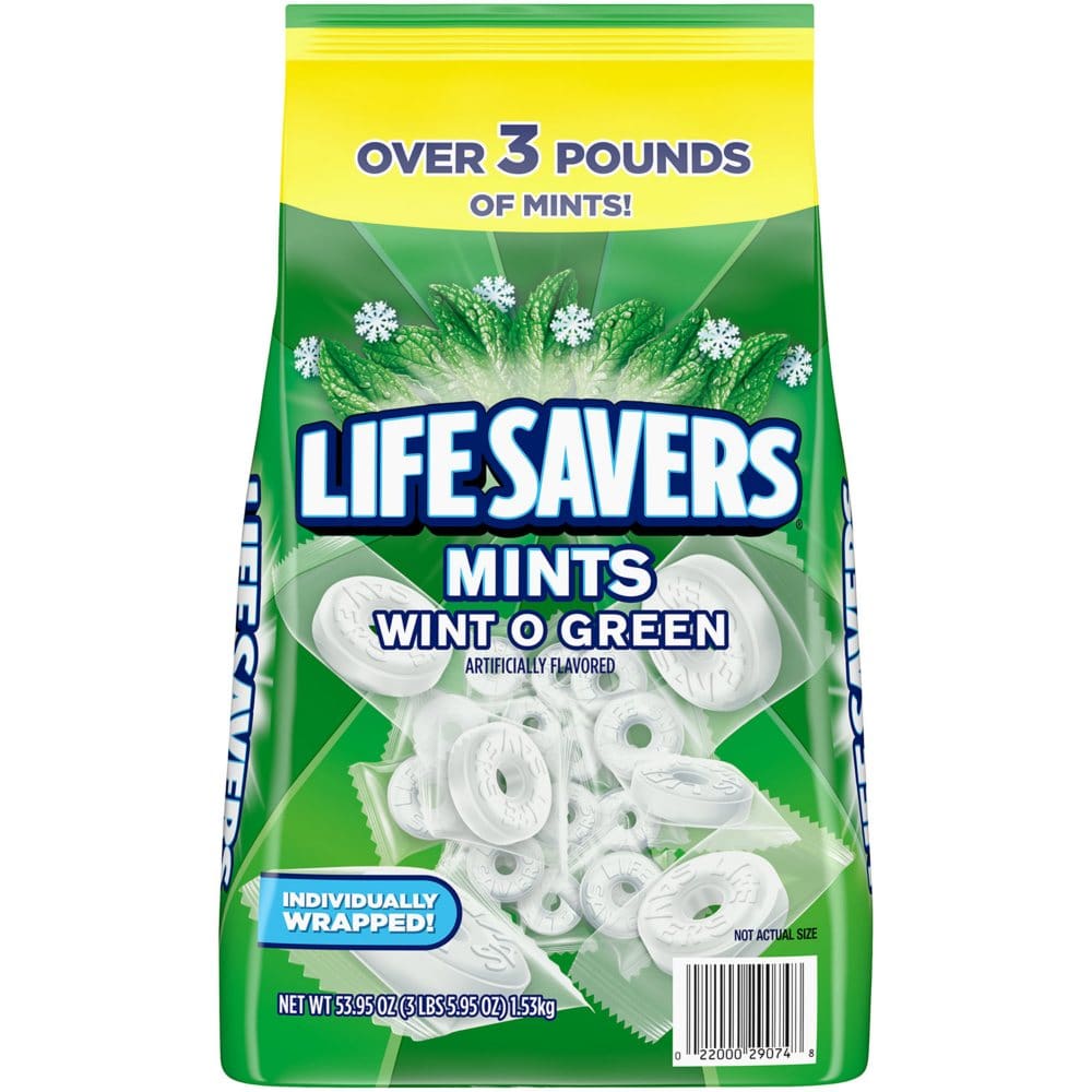 Life Savers Wint-O-Green Breath Mints Bulk Hard Candy Party Size (53.95 oz.) - Candy - Life