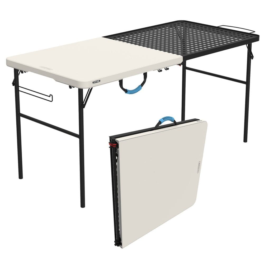 Lifetime 5ft FoldinHalf Camping Table ShelHealth