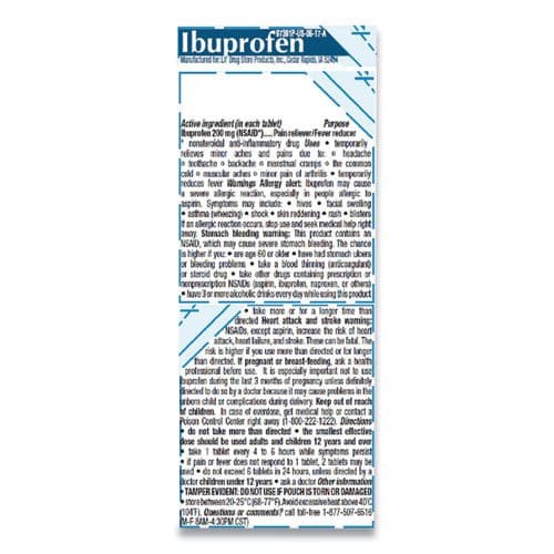 Lil’ Drugstore Ibuprofen 200 Mg Refill Pack Two Tablets/packet 50 Packets/box - Janitorial & Sanitation - Lil’ Drugstore®