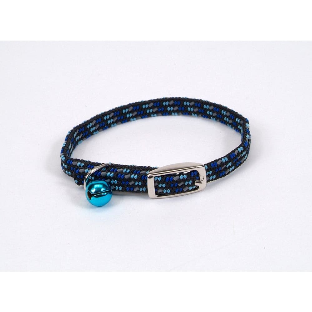 Lil Pals Elasticized Safety Kitten Collar with Reflective Threads Blue 3/8 in x 8 in - Pet Supplies - Lil Pals