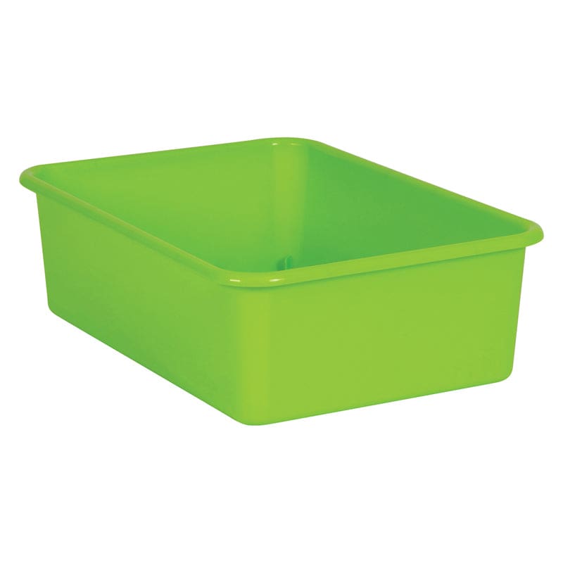 Lime Large Plastic Storage Bin (Pack of 6) - Storage Containers - Teacher Created Resources
