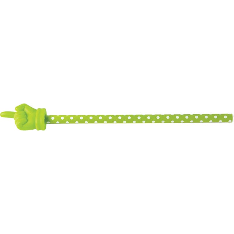 Lime Polka Dots Hand Pointer (Pack of 10) - Pointers - Teacher Created Resources