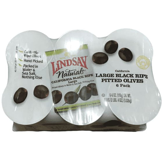 Lindsay Organic Medium Pitted Black Ripe Olives, 6 Ounce (Pack of 6) - ShelHealth.Com