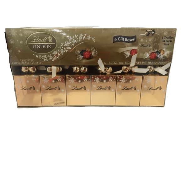 Lindt Lindor Assorted Chocolate Truffles, 6 x 1.7 oz Gift Boxes - ShelHealth.Com