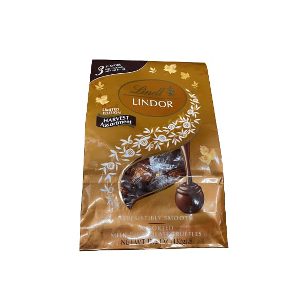 Lindt & Sprungli Lindt LINDOR Harvest Assorted Milk Chocolate Truffles, 15.2 oz. Bag